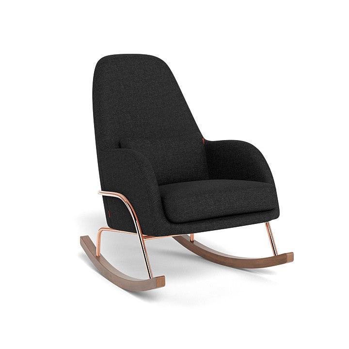 Monte Design - Jackson Rocker - Rose Gold Copper Base-Chairs-Black Heathered-Posh Baby