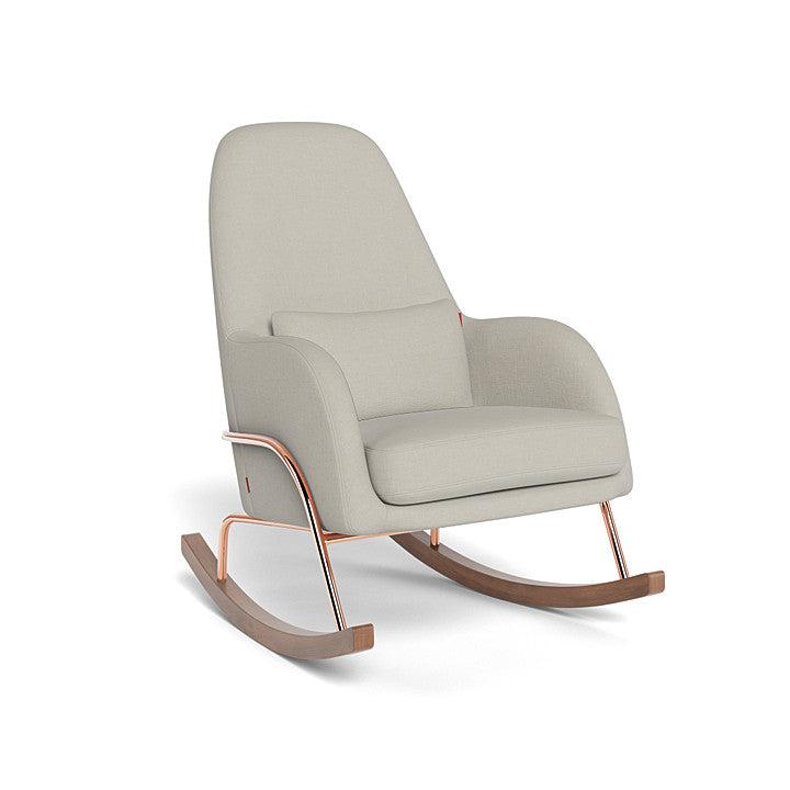 Monte Design - Jackson Rocker - Rose Gold Copper Base-Chairs-Misty Grey Organic Cotton + Polyester-Posh Baby