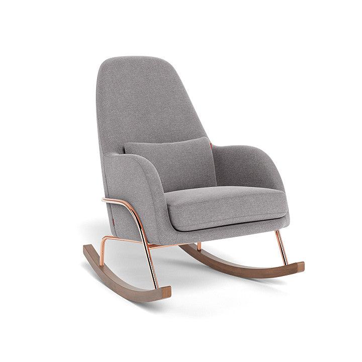 Monte Design - Jackson Rocker - Rose Gold Copper Base-Chairs-Pebble Grey Heathered-Posh Baby