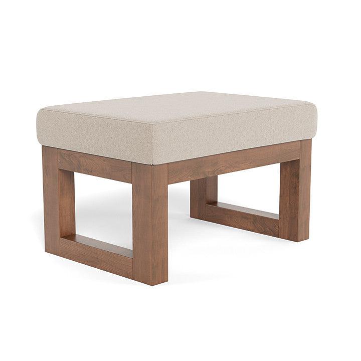 Monte Design - Joya Ottoman - Walnut Base-Ottomans-Oatmeal Wool-Posh Baby