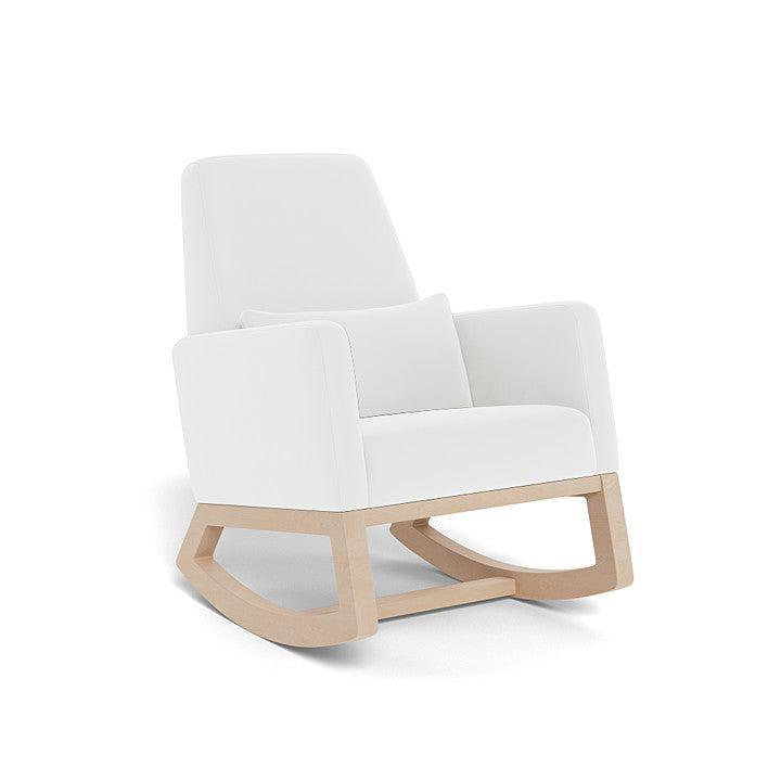 Monte Design - Joya Rocker - Clear Maple Base-Chairs-White Microfiber-Posh Baby