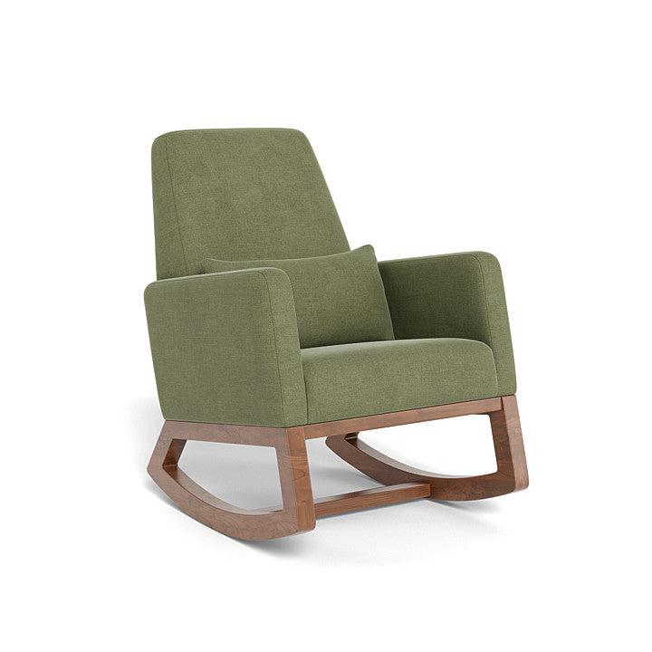 Monte Design - Joya Rocker - Walnut Base-Chairs-Olive Green Brushed Cotton Linen-Posh Baby