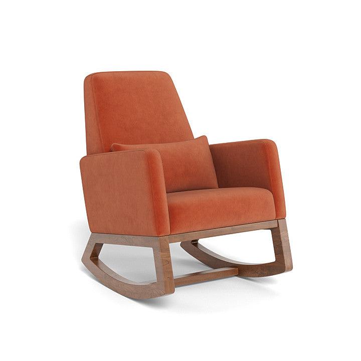 Monte Design - Joya Rocker - Walnut Base-Chairs-Terracotta Velvet-Posh Baby