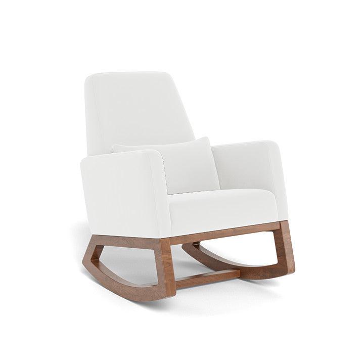 Monte Design - Joya Rocker - Walnut Base-Chairs-White Microfiber-Posh Baby