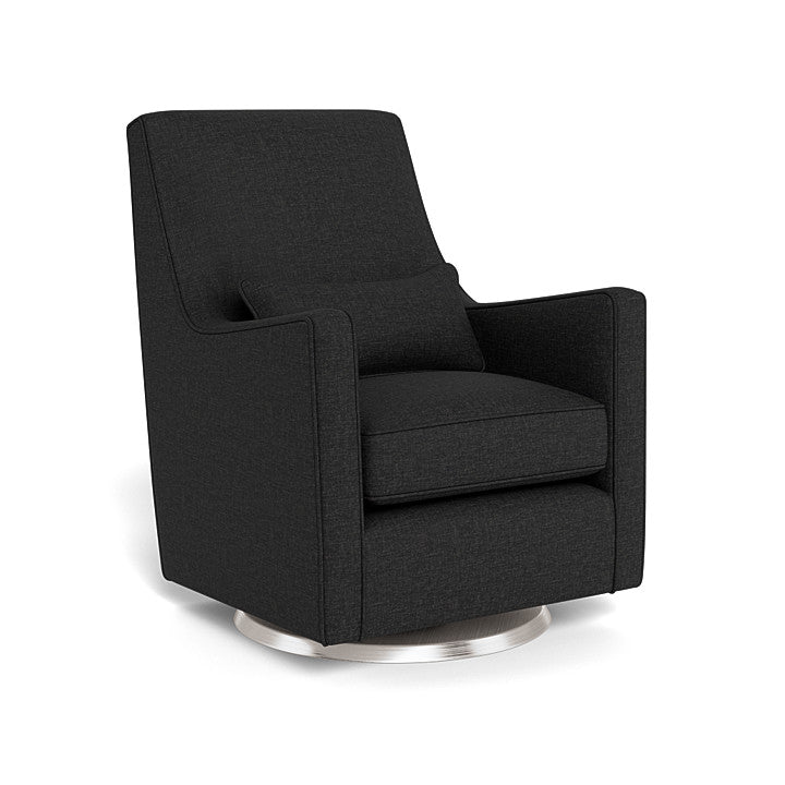 Monte Design - Luca Glider - Brushed Steel Swivel Base-Chairs-Black-Posh Baby