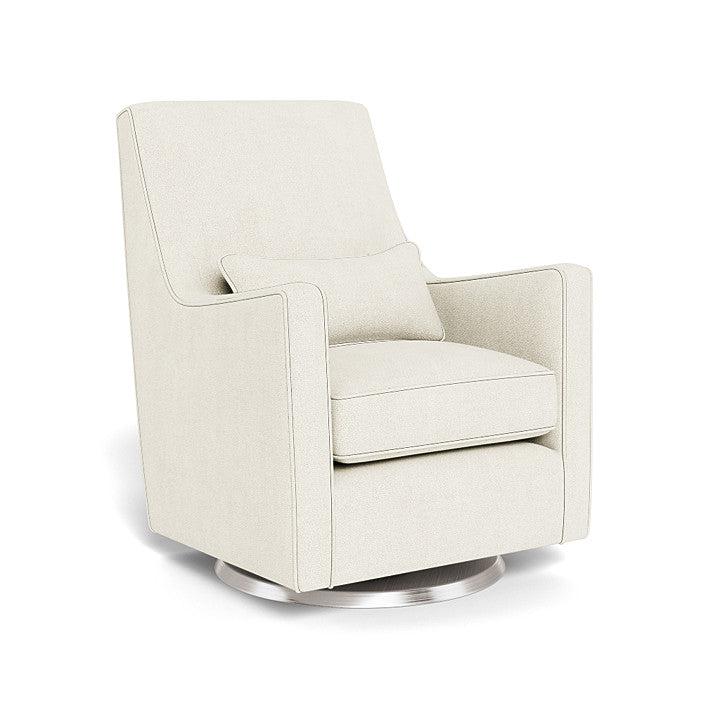 Monte Design - Luca Glider - Brushed Steel Swivel Base-Chairs-Ivory Boucle-Posh Baby
