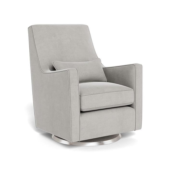 Monte Design - Luca Glider - Brushed Steel Swivel Base-Chairs-Smoke-Posh Baby