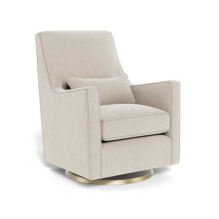 Monte Design - Luca Glider - Gold Swivel Base-Chairs-Dune Heathered-Posh Baby