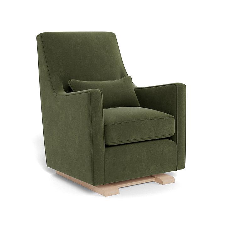 Monte Design - Luca Glider - Maple Base-Chairs-Moss Green Velvet-Posh Baby