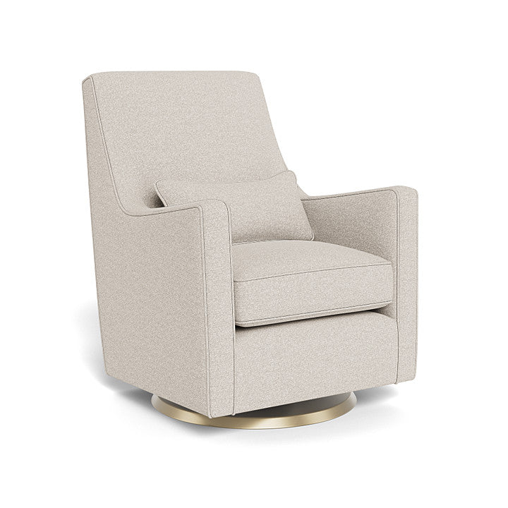 Monte Design - Luca Glider - Matte Gold Swivel Base-Chairs-Dune Heathered-Posh Baby