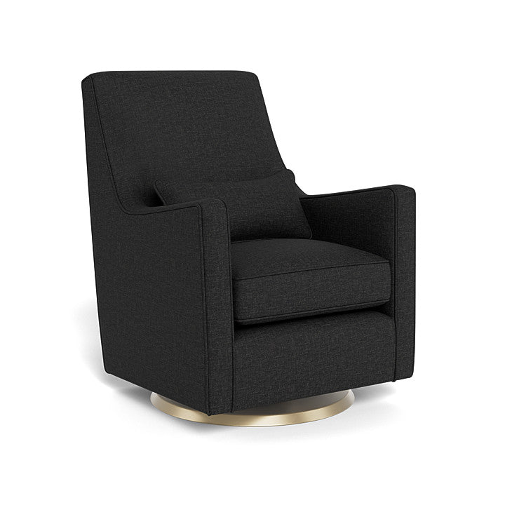 Monte Design - Luca Glider - Matte Gold Swivel Base-Chairs-Black Heathered-Posh Baby