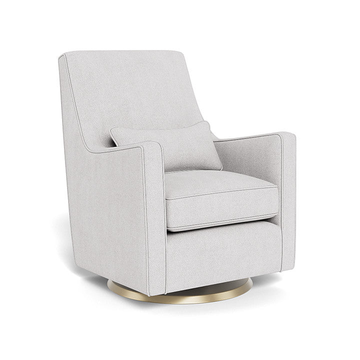 Monte Design - Luca Glider - Matte Gold Swivel Base-Chairs-Dove Grey Boucle-Posh Baby