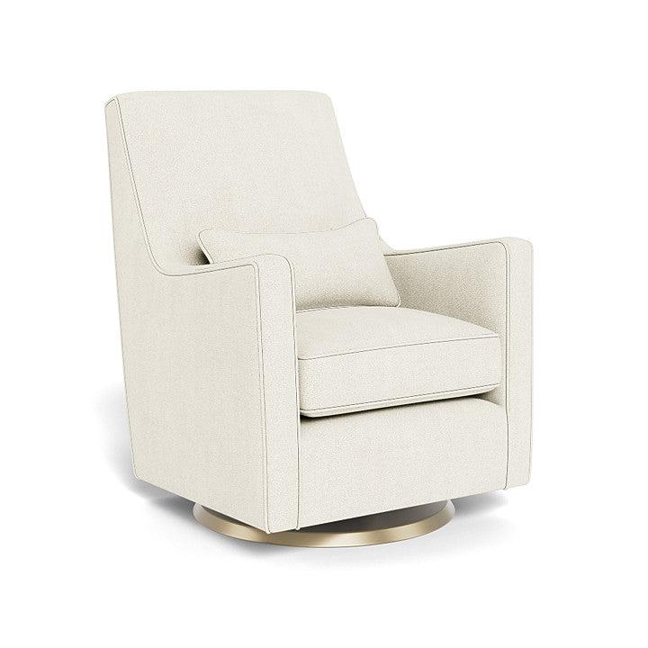 Monte Design - Luca Glider - Matte Gold Swivel Base-Chairs-Ivory Boucle-Posh Baby