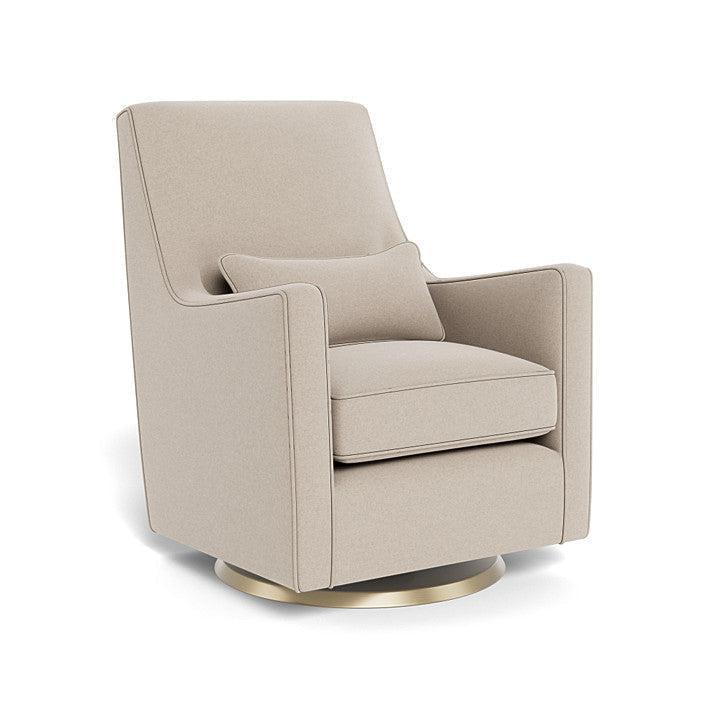 Monte Design - Luca Glider - Matte Gold Swivel Base-Chairs-Oatmeal Wool-Posh Baby