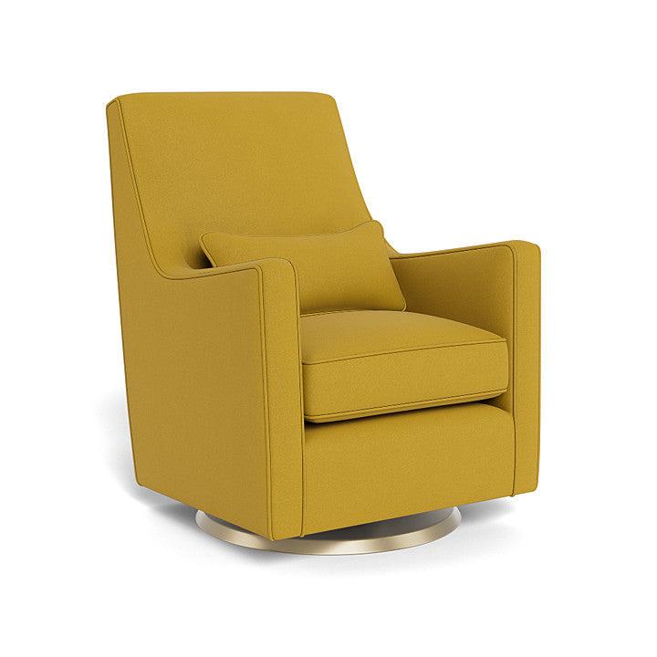 Monte Design - Luca Glider - Matte Gold Swivel Base-Chairs-Saffron Felt-Posh Baby