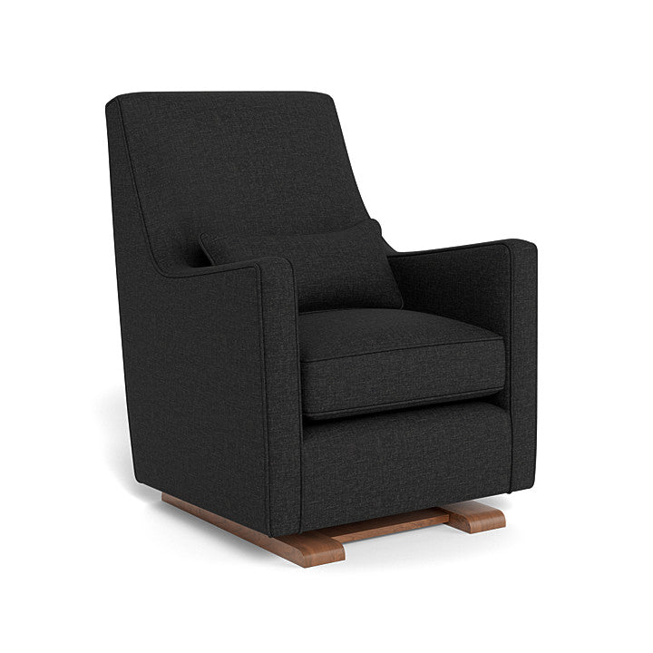 Monte Design - Luca Glider - Walnut Base-Chairs-Black Heathered-Posh Baby