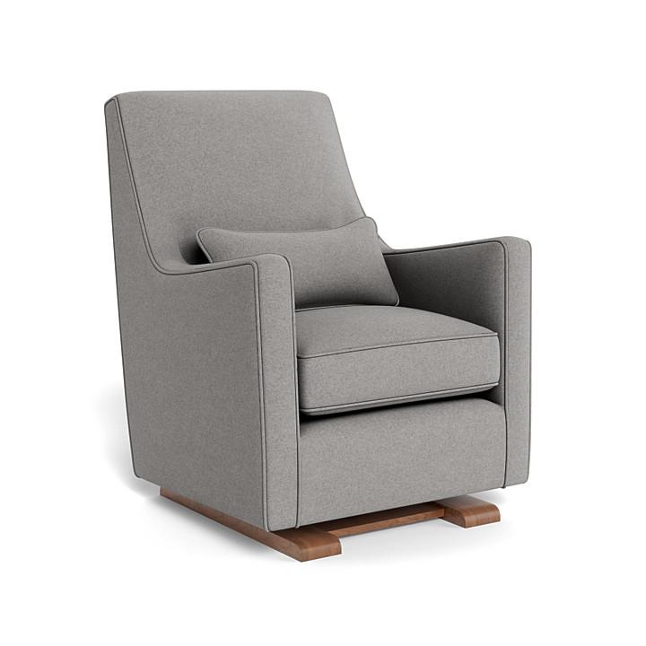 Monte Design - Luca Glider - Walnut Base-Chairs-Grey Wool-Posh Baby