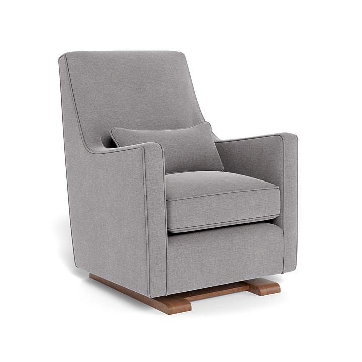 Monte Design - Luca Glider - Walnut Base-Chairs-Pebble Grey Heathered-Posh Baby