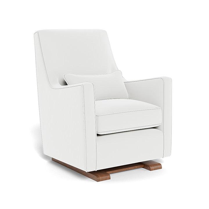 Monte Design - Luca Glider - Walnut Base-Chairs-White Microfiber-Posh Baby