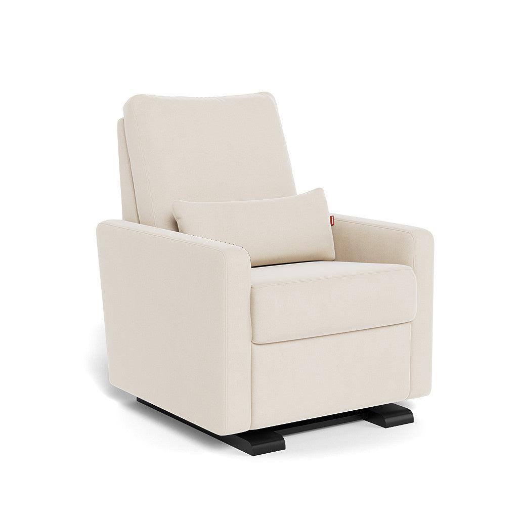 Monte Design - Matera Glider Recliner - Espresso Base-Chairs-Beach Brushed Cotton-Linen-Posh Baby