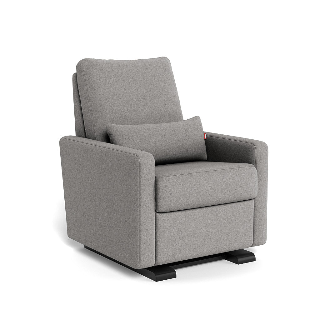 Monte Design - Matera Glider Recliner - Espresso Base-Chairs-Grey Wool-Posh Baby