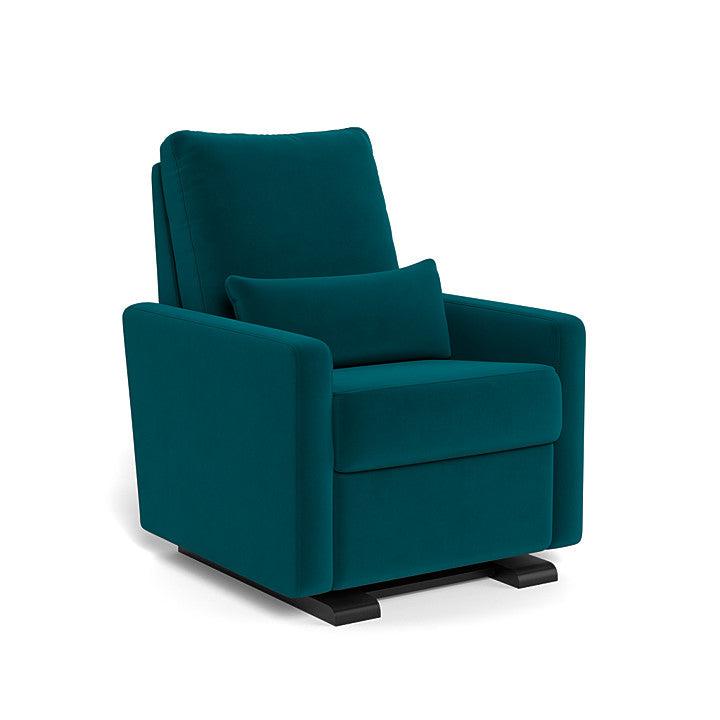 Monte Design - Matera Glider Recliner - Espresso Base-Chairs-Peacock Velvet-Posh Baby