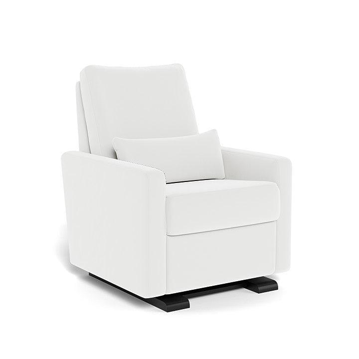 Monte Design - Matera Glider Recliner - Espresso Base-Chairs-White Microfiber-Posh Baby