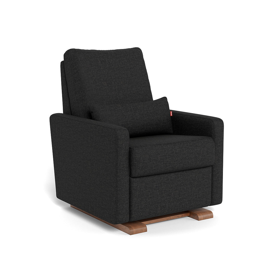 Monte Design - Matera Glider Recliner - Walnut Base-Chairs-Black Heathered-Posh Baby