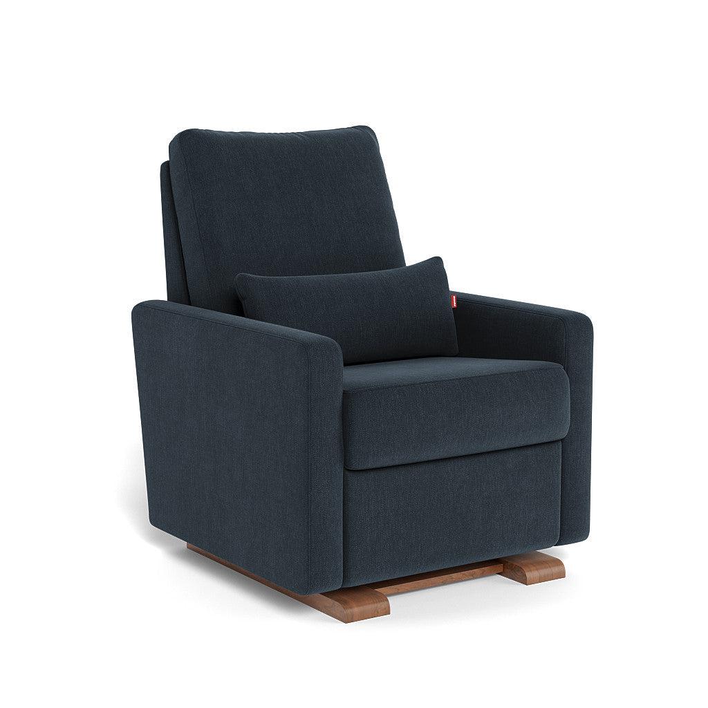 Monte Design - Matera Glider Recliner - Walnut Base-Chairs-Deep Navy Heathered-Posh Baby