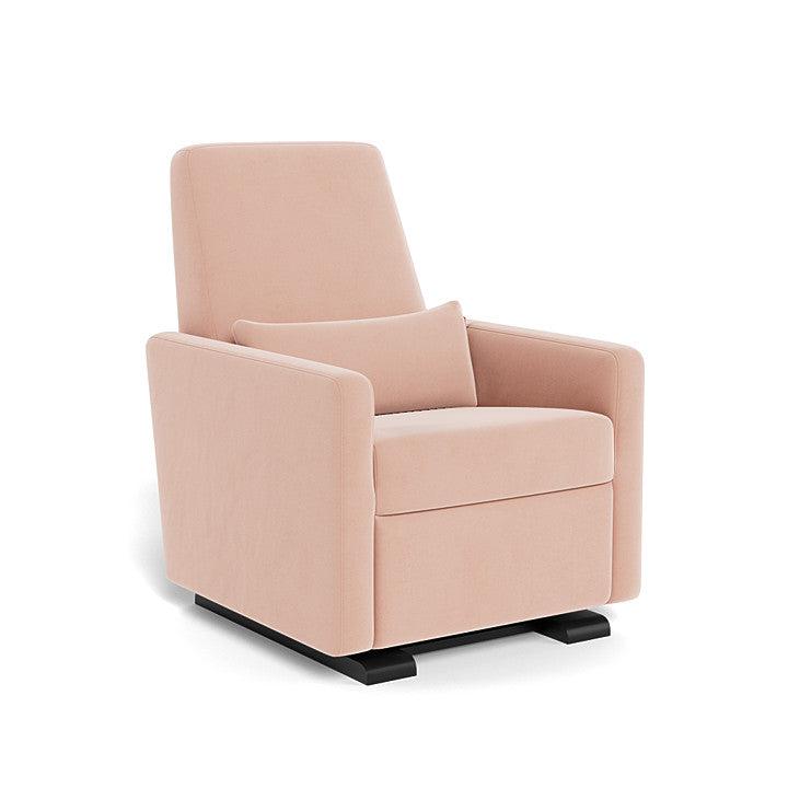 Monte Design - Motorized Grano Glider Recliner - Espresso Base-Chairs-Blush Velvet-Posh Baby