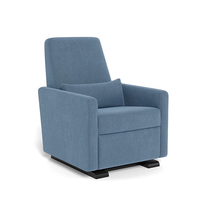 Monte Design - Motorized Grano Glider Recliner - Espresso Base-Chairs-Denim Blue-Posh Baby