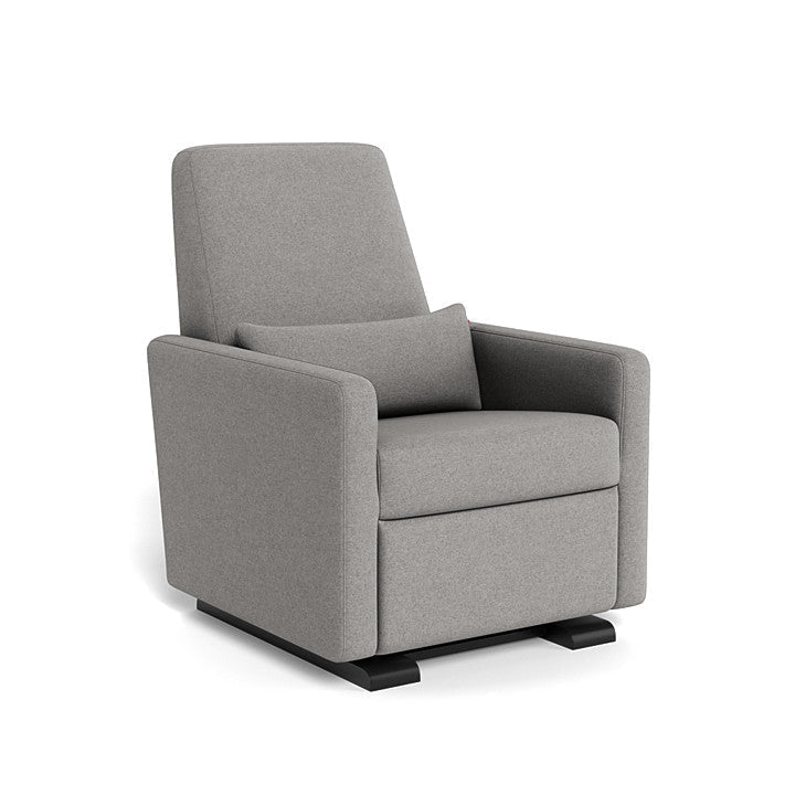 Monte Design - Motorized Grano Glider Recliner - Espresso Base-Chairs-Light Grey Wool-Posh Baby