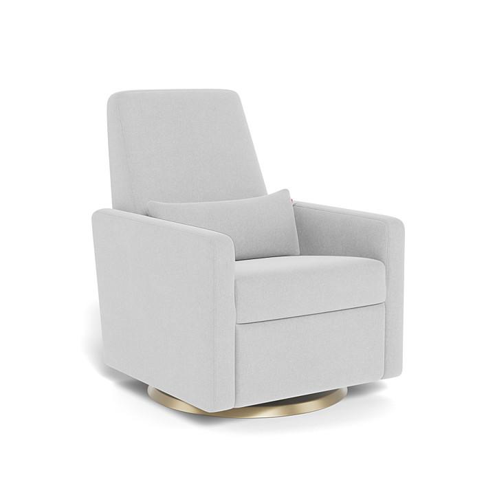 Monte Design - Motorized Grano Glider Recliner - Gold Swivel Base-Chairs-Ash-Posh Baby