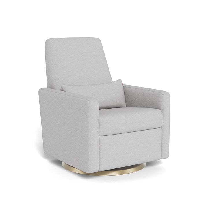 Monte Design - Motorized Grano Glider Recliner - Gold Swivel Base-Chairs-Fog Grey-Posh Baby