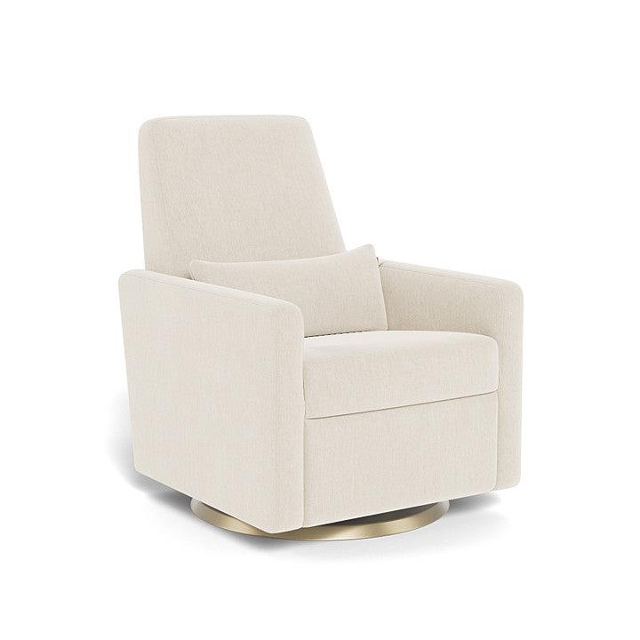 Monte Design - Motorized Grano Glider Recliner - Matte Gold Swivel Base-Chairs-Dune Heathered-Posh Baby