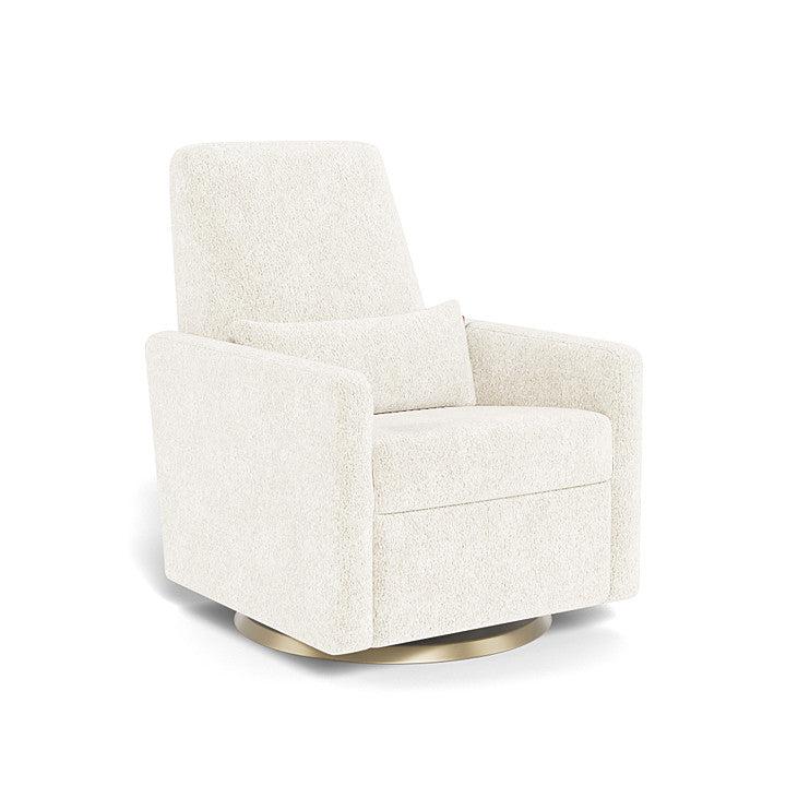 Monte Design - Motorized Grano Glider Recliner - Matte Gold Swivel Base-Chairs-Sheepskin-Posh Baby