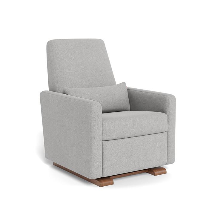 Monte Design - Motorized Grano Glider Recliner - Walnut Base-Chairs-Cloud Grey-Posh Baby