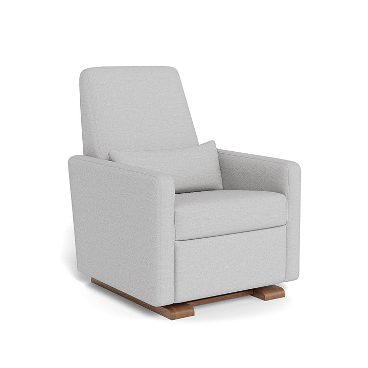 Monte Design - Motorized Grano Glider Recliner - Walnut Base-Chairs-Fog Grey-Posh Baby