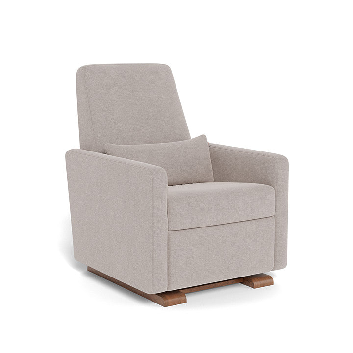 Monte Design - Motorized Grano Glider Recliner - Walnut Base-Chairs-Sand Heathered-Posh Baby