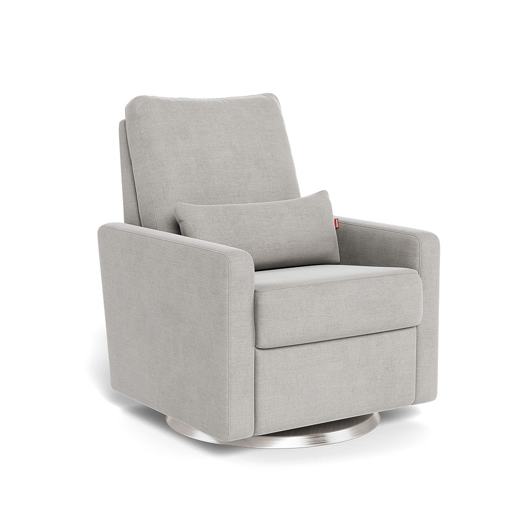 Monte Design - Motorized Matera Glider Recliner - Brushed Steel Swivel Base-Chairs-Smoke-Posh Baby