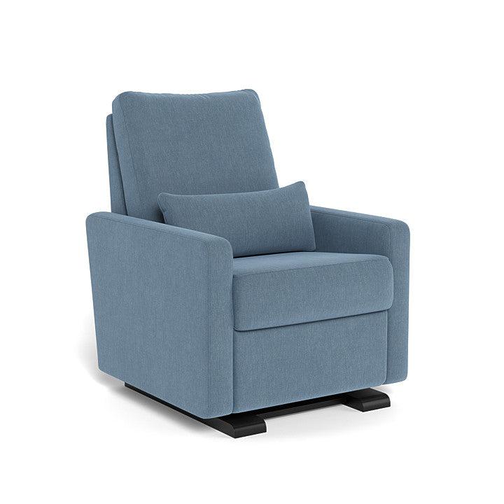 Monte Design - Motorized Matera Glider Recliner - Espresso Base-Chairs-Denim Blue-Posh Baby