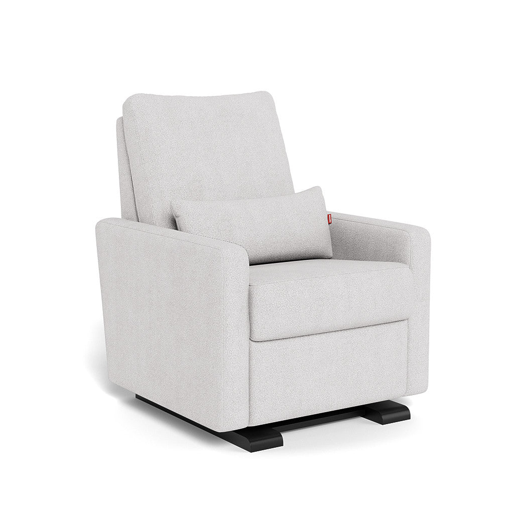 Monte Design - Motorized Matera Glider Recliner - Espresso Base-Chairs-Dove Grey Boucle-Posh Baby