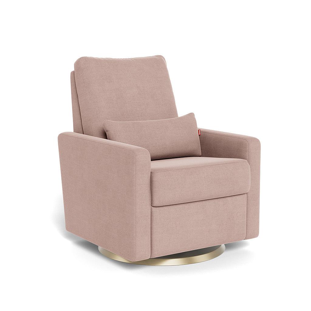 Monte Design - Motorized Matera Glider Recliner - Gold Swivel Base-Chairs-Blush-Posh Baby