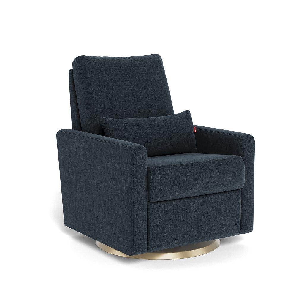 Monte Design - Motorized Matera Glider Recliner - Gold Swivel Base-Chairs-Deep Navy-Posh Baby