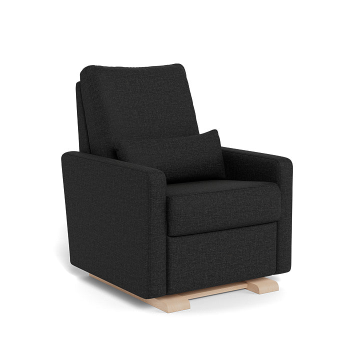 Monte Design - Motorized Matera Glider Recliner - Maple Base-Chairs-Black Heathered-Posh Baby