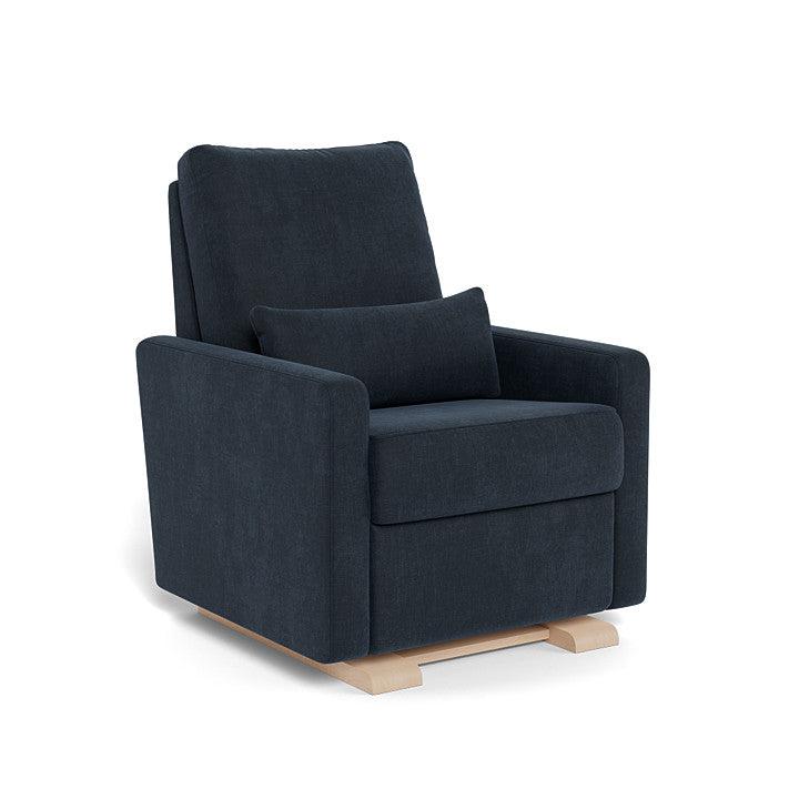 Monte Design - Motorized Matera Glider Recliner - Maple Base-Chairs-Deep Navy Heathered-Posh Baby