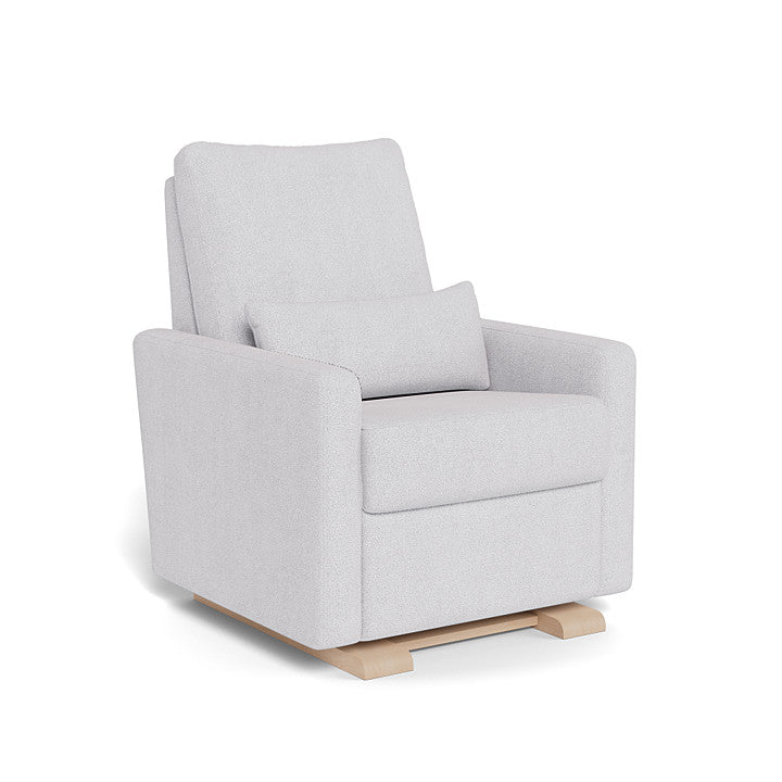 Monte Design - Motorized Matera Glider Recliner - Maple Base-Chairs-Dove Grey Boucle-Posh Baby