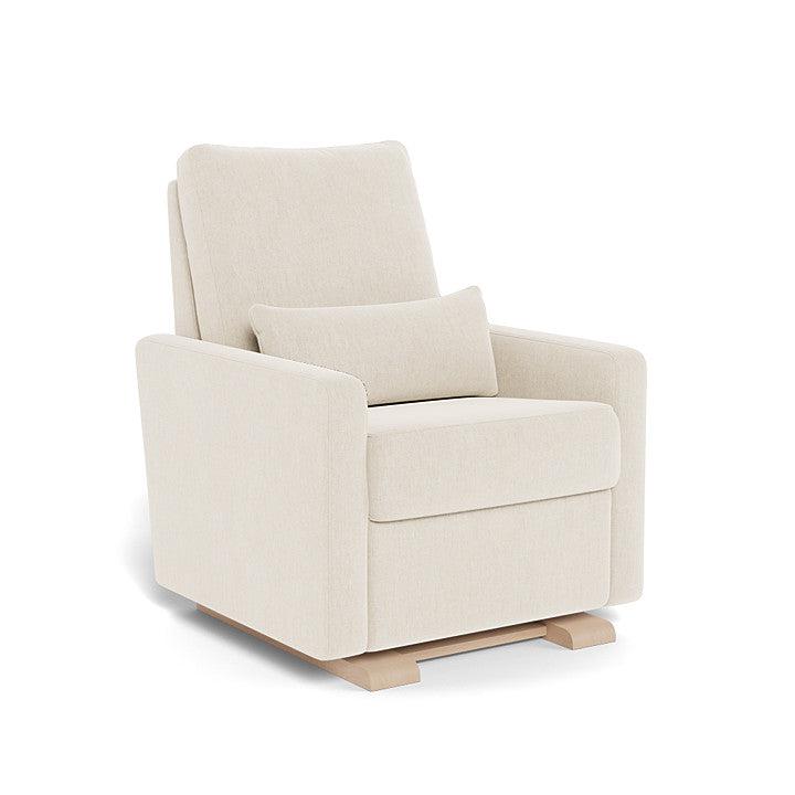 Monte Design - Motorized Matera Glider Recliner - Maple Base-Chairs-Dune Heathered-Posh Baby