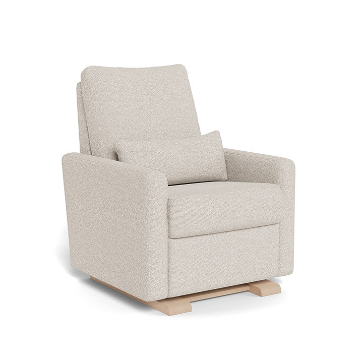 Monte Design - Motorized Matera Glider Recliner - Maple Base-Chairs-Greige Weave-Posh Baby