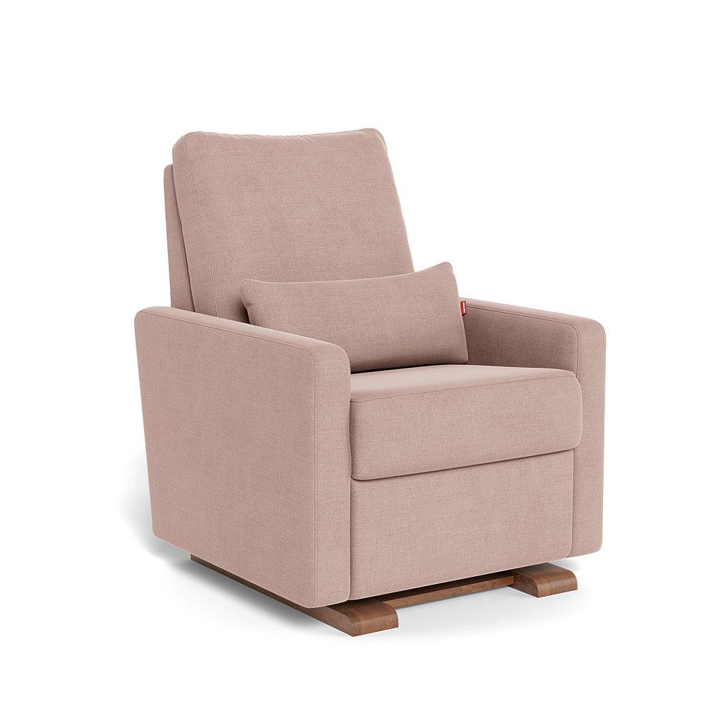 Monte Design - Motorized Matera Glider Recliner - Walnut Base-Chairs-Blush-Posh Baby